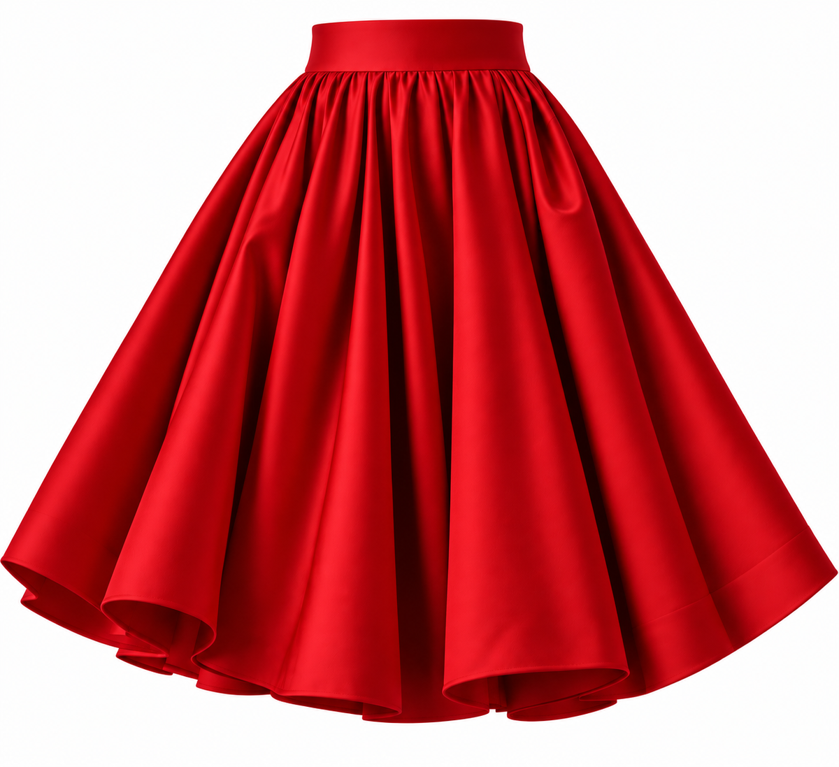 Red Flare Skirt